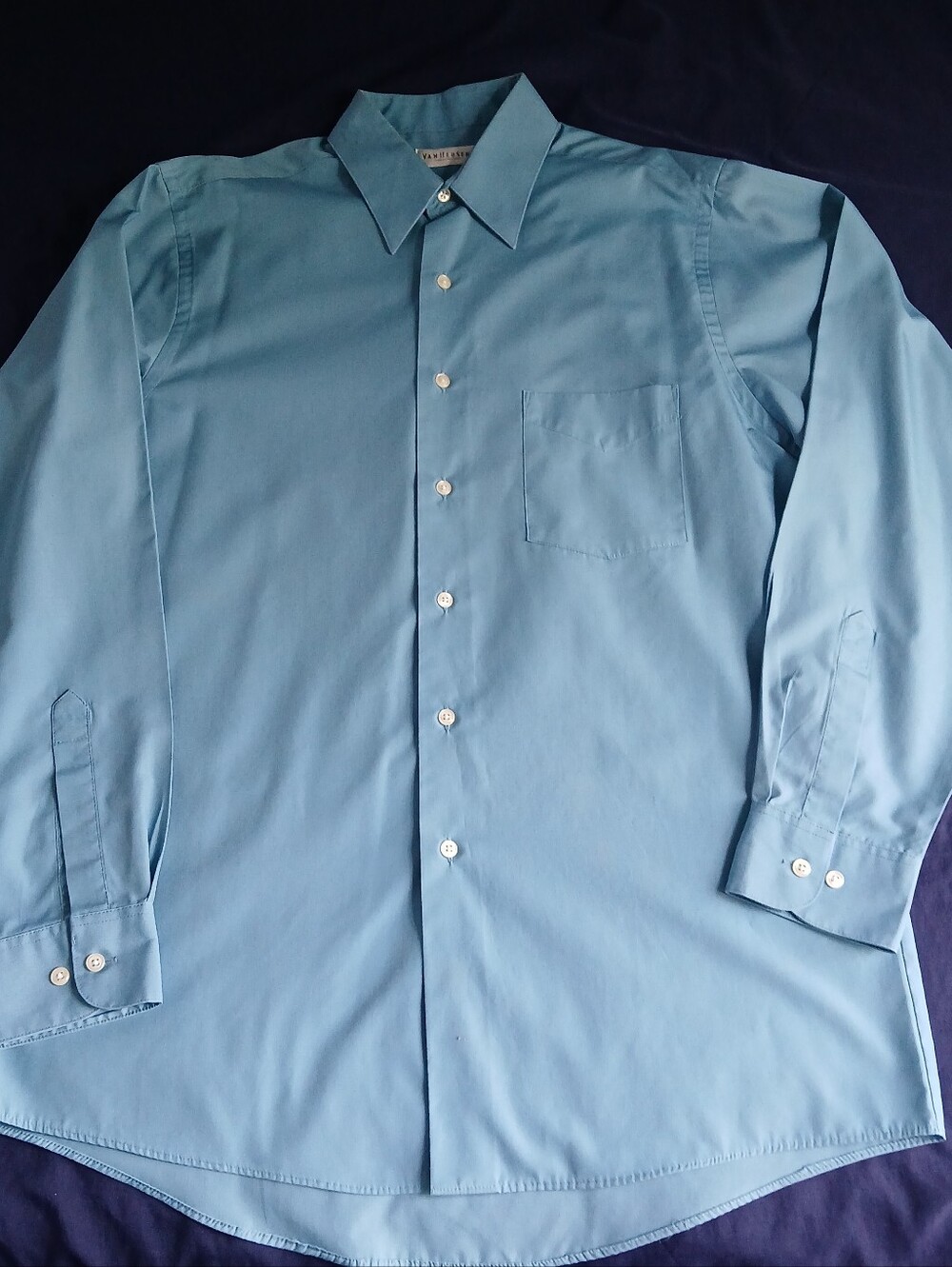 Van Heusen Turquoise Men's Dress Shirt